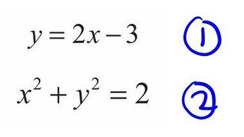 Simultaneous Equations, one is Quadratic