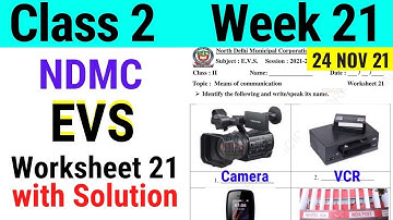 NDMC Class 2 EVS Week 21 Worksheet 21 (24/11/21) || worksheet 21 Class 2nd evs week 21 solution
