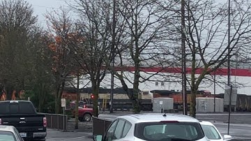 BNSF coal train with a executive Mac