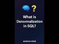 Denormalization in SQL.. #sql #sqlserver #coding #database #codecarvehub #shorts #backend