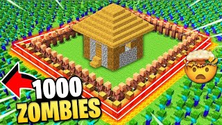 MINECRAFT 1000 Zombie Vs Best Defense for villages #minecraft #minecrafthindi #minecraft