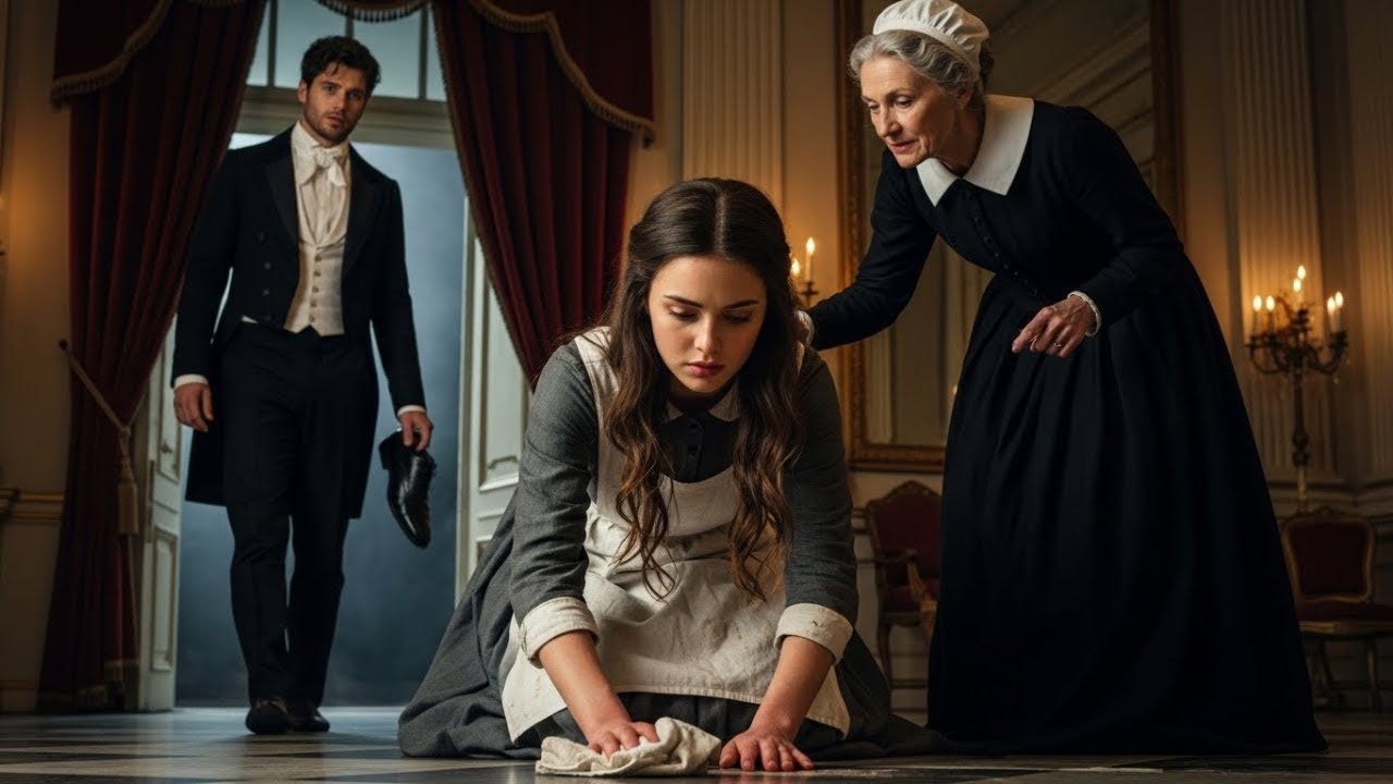 Ella limpiaba el salón tras el baile, sin saber que el vizconde bajaría solo para verla otra vez...