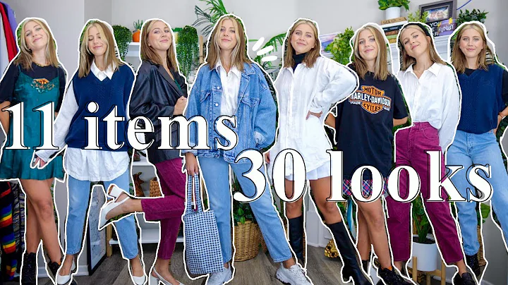 a THRIFTED capsule wardrobe | creating 30 outfits with only 11 items