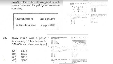 CXC January 2019 mathematics paper 1 questions 11 to 20