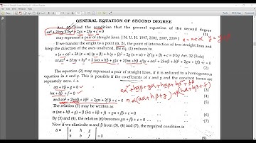 General Equation of 2nd Degree Representing a Pair of Straight Lines | Lecture 3