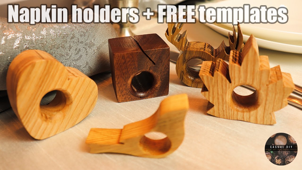 Wooden napkin holder - 5 designs + FREE templates! - YouTube