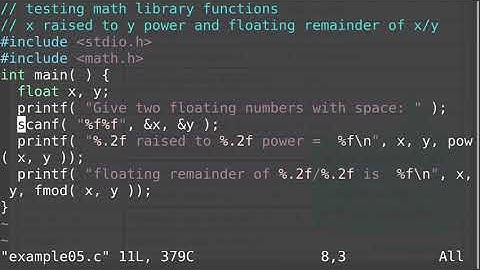 Examples with programs to use math library functions in c programming