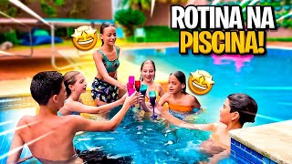 Um Dia Na Piscina Com Nossos Amigos - Millena E Manu Maia