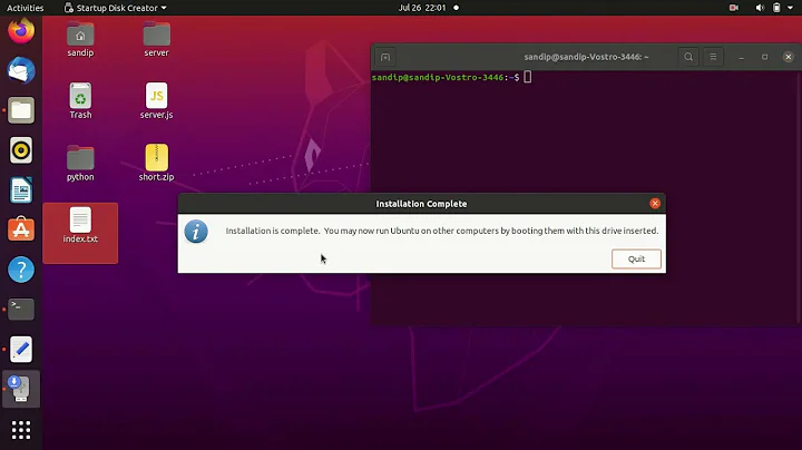 how to create bootable pendrive in ubuntu 18.04, simple steps, using Startup Disk creator
