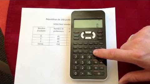 Moyenne et écart type, Sharp EL-531X, tableaux sans classe