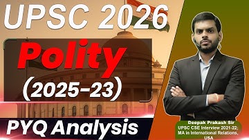 Polity PYQ Analysis (2023–25) for UPSC CSE 2026 | Must-Watch Class for #UPSCPrelims2026 & Mains