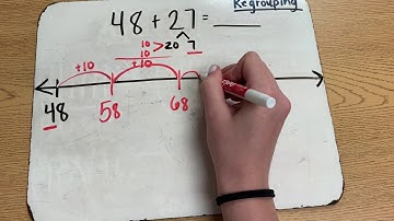 Solving 2 Digit Addition: Open Number Line (WITH Regrouping)