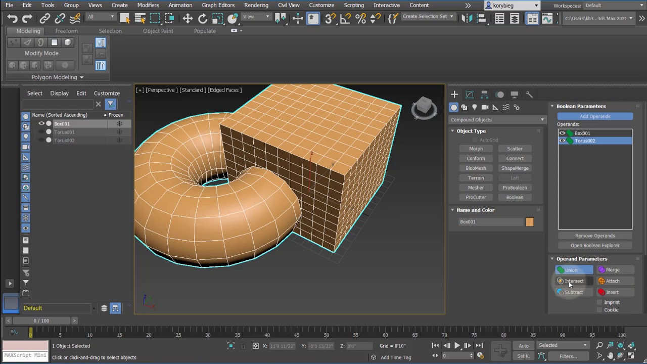 morder alliance kalk 3ds Max Tutorial: Compound Objects, Boolean - YouTube