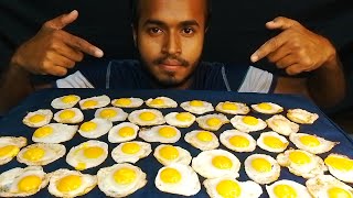 50 Sunny Side Up Eggs Challenge ASMR Mukbang #eatfoodbd