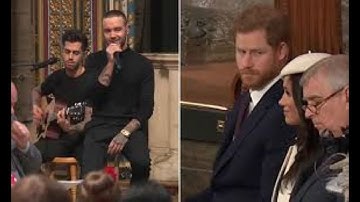 Prince Harry caught raising eyebrows at Liam Payne