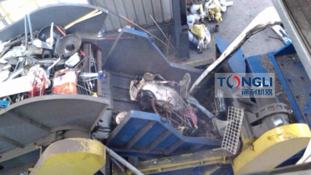 Metal crusher production line working site / scrap metal shredder with Tongli Brand