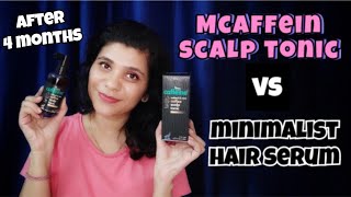 Mcaffeine vs minimalist hair serum for hair growth | Hair-fall control Mcaffeine Coffee scalp tonic