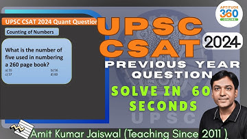 UPSC CSAT [2024] Previous Year Quant Question Paper  | Full Paper Analysis & Solution .