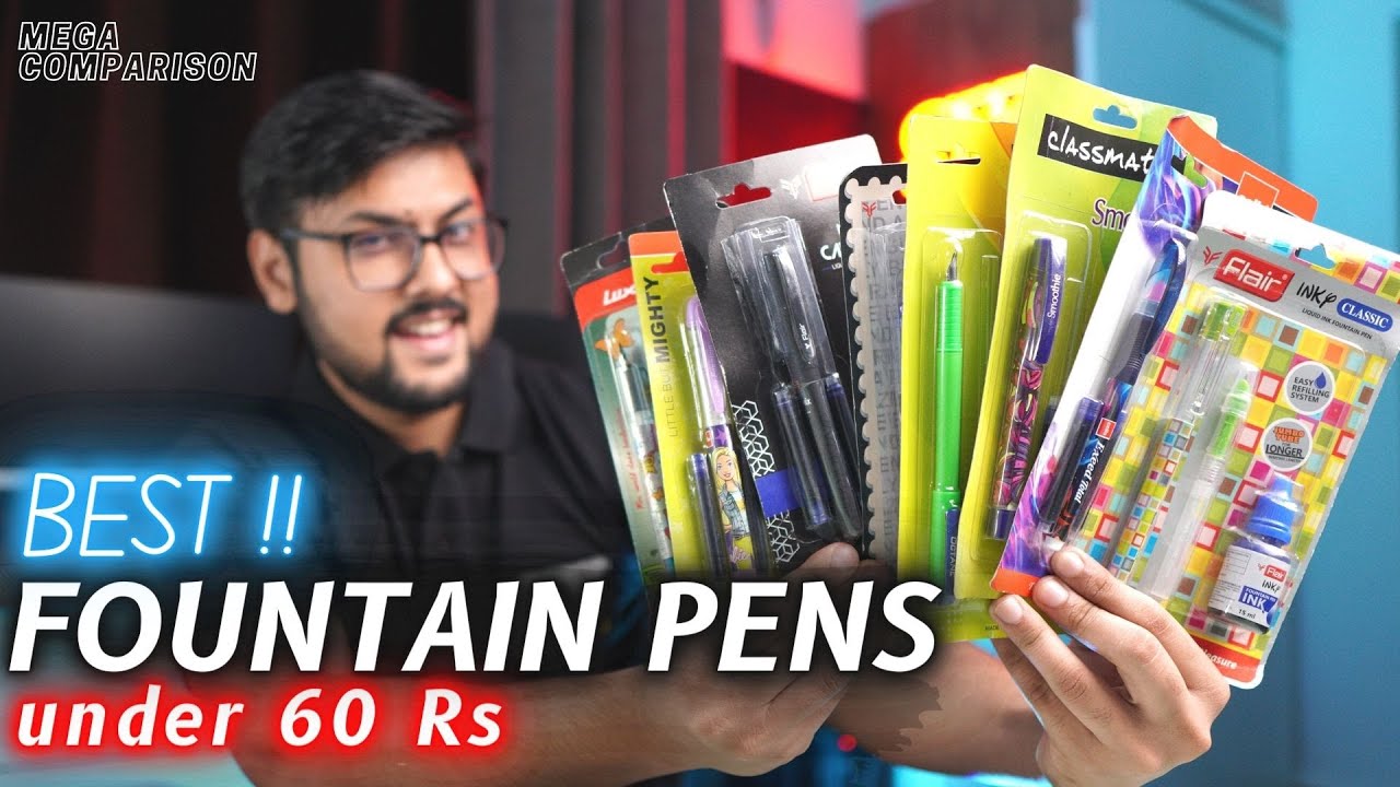 Best Fountain Pen under 60 Rs in India  15 pens compared  Mega Stationery Haul  Student Yard