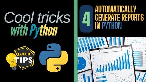 Here is how to Generate Automatic Data Analysis Reports with Python !
