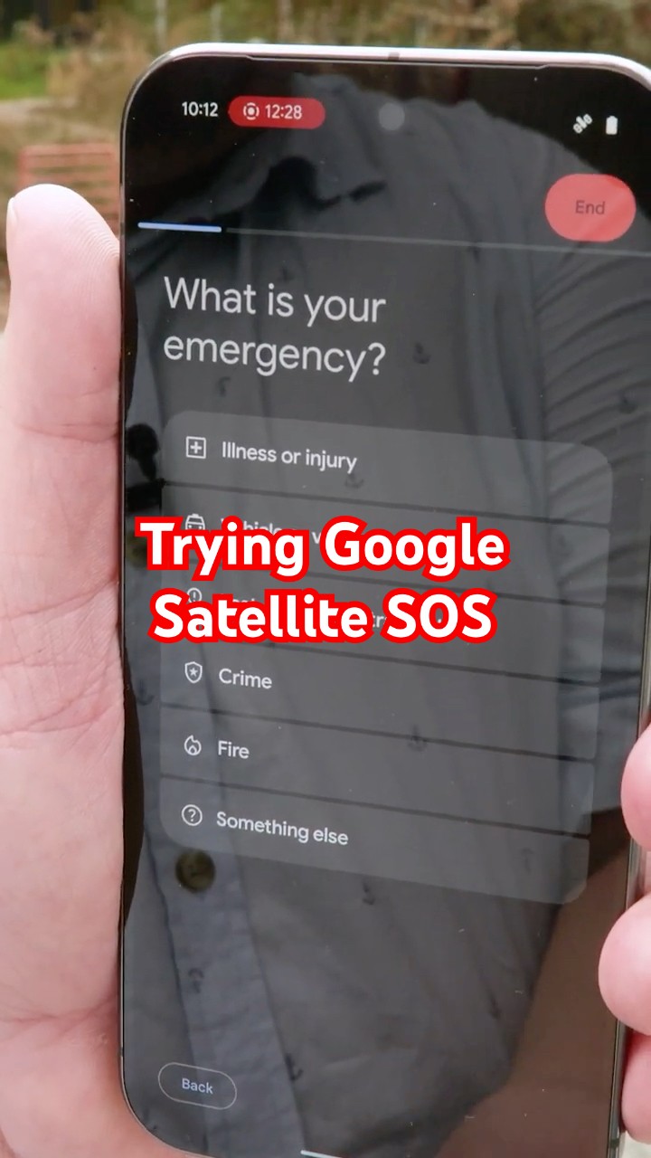 Testing Google Satellite SOS at Google's Campus