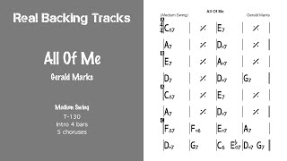 Video thumbnail of "All Of Me - Real Jazz Backing Track - Play Along"