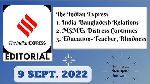 9th September 2022 | Gargi Classes The Indian Express Editorials and Ideas Analysis | By R.K. Lata