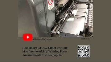 Heidelberg GTO 52 Offset Printing Machine Working. Printing Press