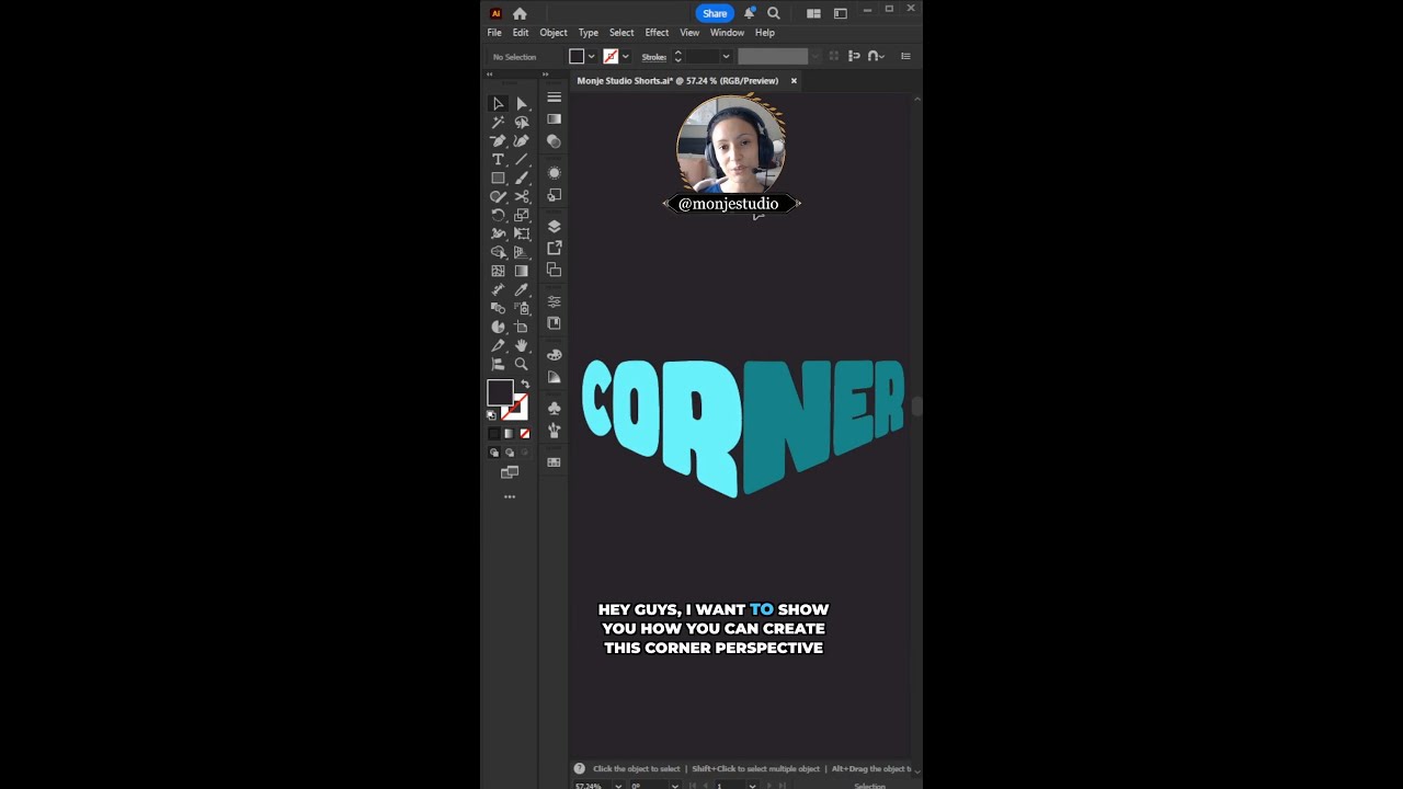Monje Studio Tutorials: Amazing Illustrator Corner Perspective Text Effect