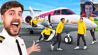 Mrbeast Last To Take Hand Off Jet, Keeps It Reaction!