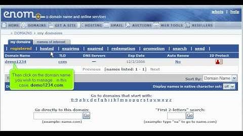 micfo | How to update your DNS at eNom.com