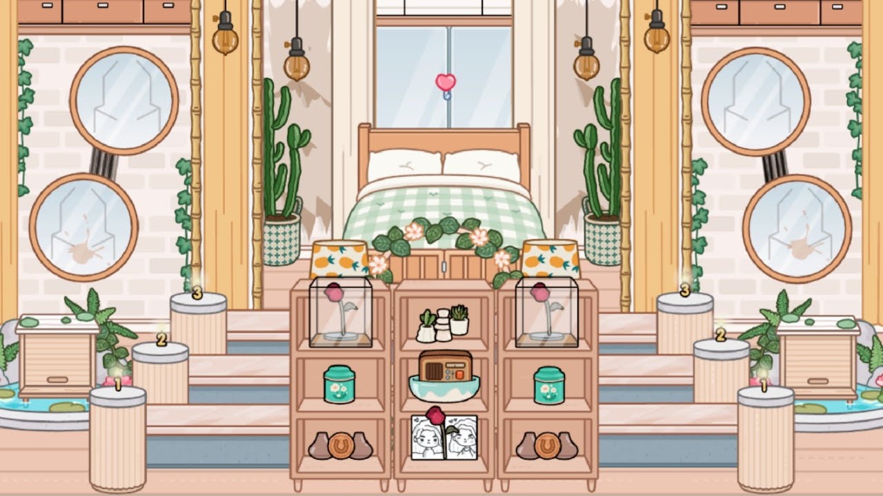 Toca Life World : NEW BIG AESTHETIC BEDROOM DESIGN MAKEOVER🍑🌿 | TOCA ...