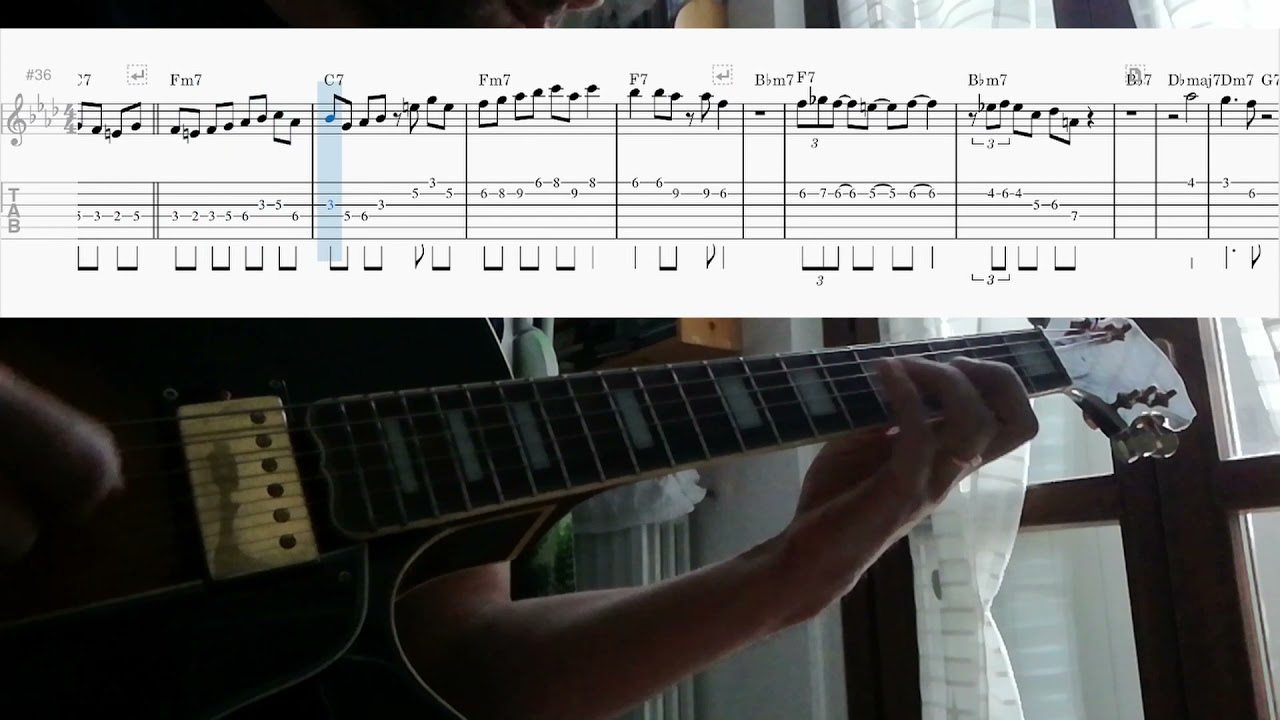 Airegin-Sonny Rollins solo transcription for guitar