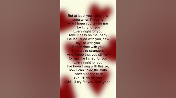 Cry For Me - The Weeknd #lyrics #theweeknd #cryforme