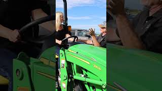 getting in a new john deere 1025r tractor is simple with 21st century equipment.