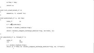 EDAN26 F09 / 2: Lock-free stack: the push function (level 5)