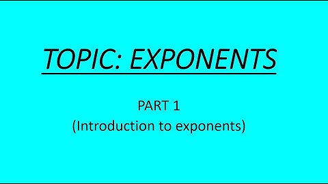 EXPONENTS PART 1(Introduction)| NerdyMath6