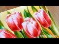 Тюльпаны акварелью (процесс рисования)/watercolor tulips( drawing process)