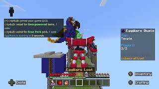 I'm speedrunning on eggwars duels