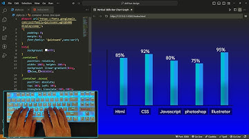 ASMR Coding|Pure HTML CSS Vertical Skills Bar Chart | No Talking