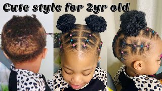 Try This Super Cute And Easy Protective Hairstyle For Toddlers With Short Hair| Black Kids Hairstyle screenshot 2