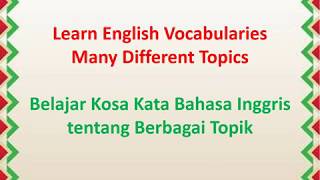 #kosakatabahasainggris #kosakata 101 Kosa Kata Bahasa Inggris Berbagai Topik untuk Pemula #english