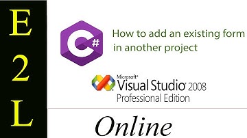 How to add an existing form in another visual studio project  - #5