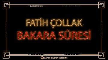 Kuranı Kerim - Bakara Suresi (Tamamı) | Okuyan: Fatih Çollak (Bilgisayar Hatlı)