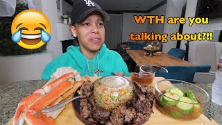 GIVING HORRIBLE ADVICE TO OUR SUBSCRIBER TO SEE HOW MY WIFE REACTS MUKBANG PRANK!