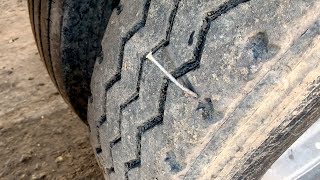 Nail In my Semi Truck Tire and Contaminated Soil Delivery by itsoleg 552 views 4 years ago 23 minutes