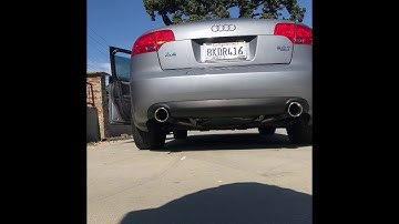 Audi A4 B7 muffler& Resonator Delete +new tips