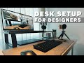 SLEEK Desk Setup for Designers ( on a budget ) // Home Office Desk Setup on a budget