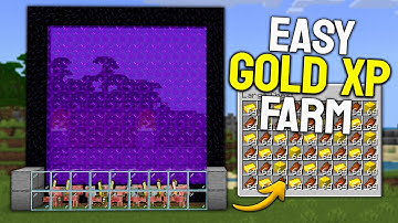 Easiest Gold & XP Farm in Minecraft Bedrock 1.21! (Infinite Gold & XP)