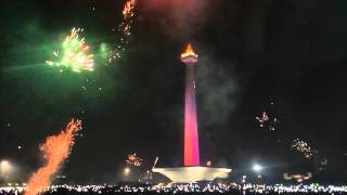 Detik detik Tahun Baru 2016 di Monas